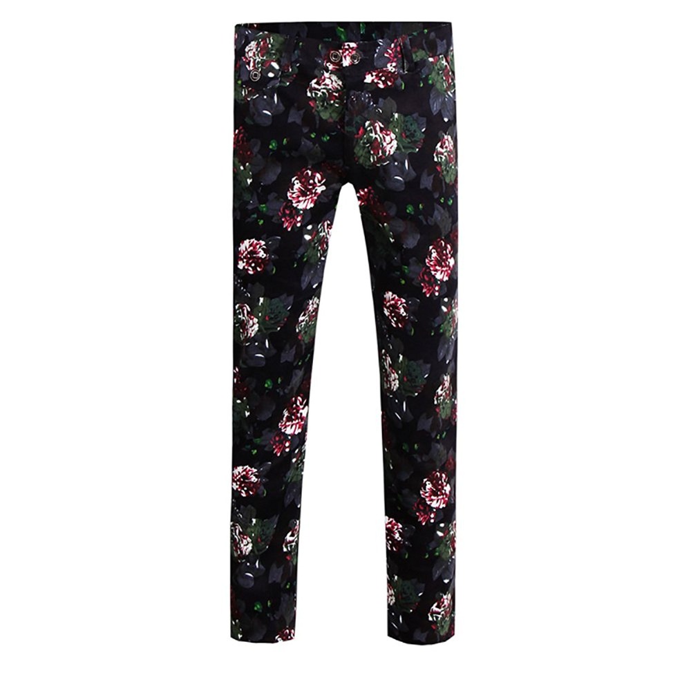 Cloudstyle 2017 플러스 사이즈 6XL 새로운 패션 플라워 프린트 양복 바지 멋진 남성 캐주얼 슬림 맞는 두꺼운 바지/Cloudstyle 2017 Plus Size 6XL New Fashion  Flower Print Suit Pants Cool Me